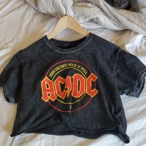 ACDC Crop Top Band Shirt